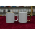 Golden Rim Mug and Square Handle Mug